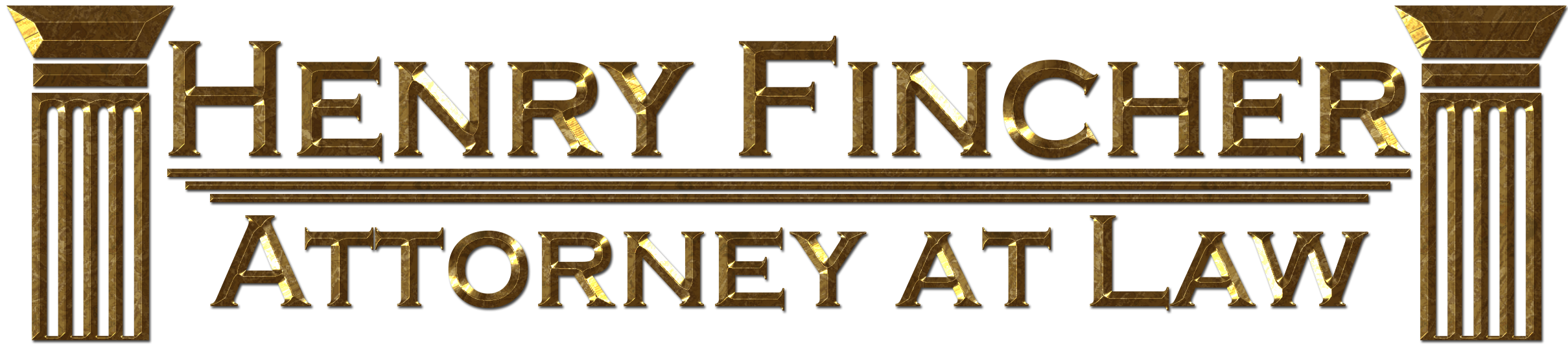Henry Fincher Logo with columns gold