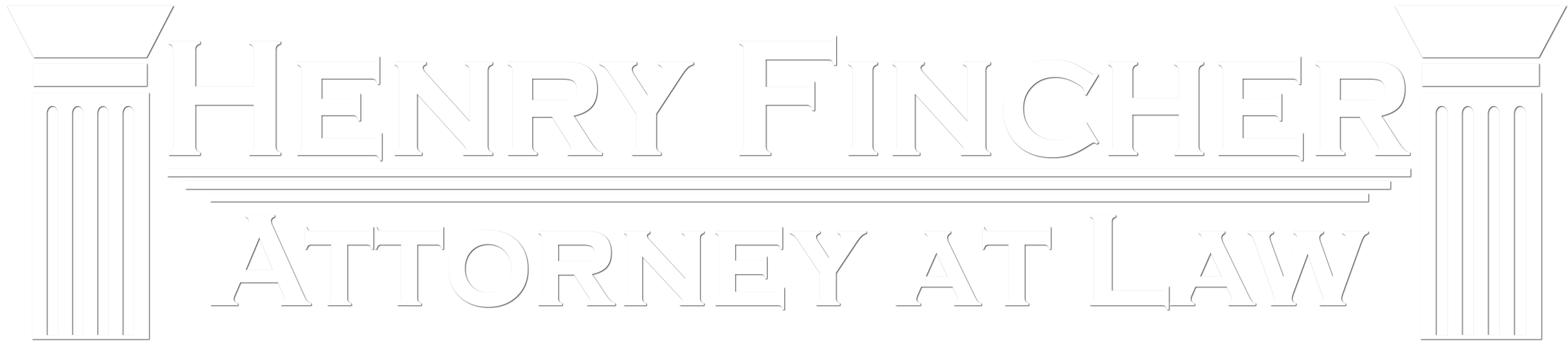 Henry Fincher Logo with columns white